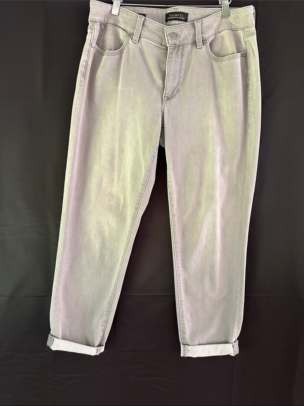 Talbots Women's Light Gray Boyfriend Jeans